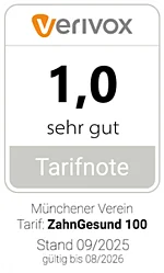Rating verivox f&uuml;r ZahnGesund 100 sehr gut - M&uuml;nchener Verein