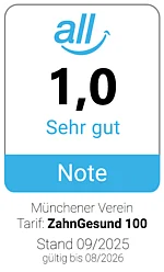 Rating all f&uuml;r ZahnGesund 100 sehr gut - M&uuml;nchener Verein