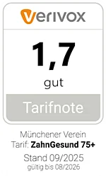 Rating verivox f&uuml;r ZahnGesund 75+ gut - M&uuml;nchener Verein